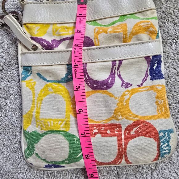 Coach signature multicolored crossbody with adjustable strap - Picture 7 of 9